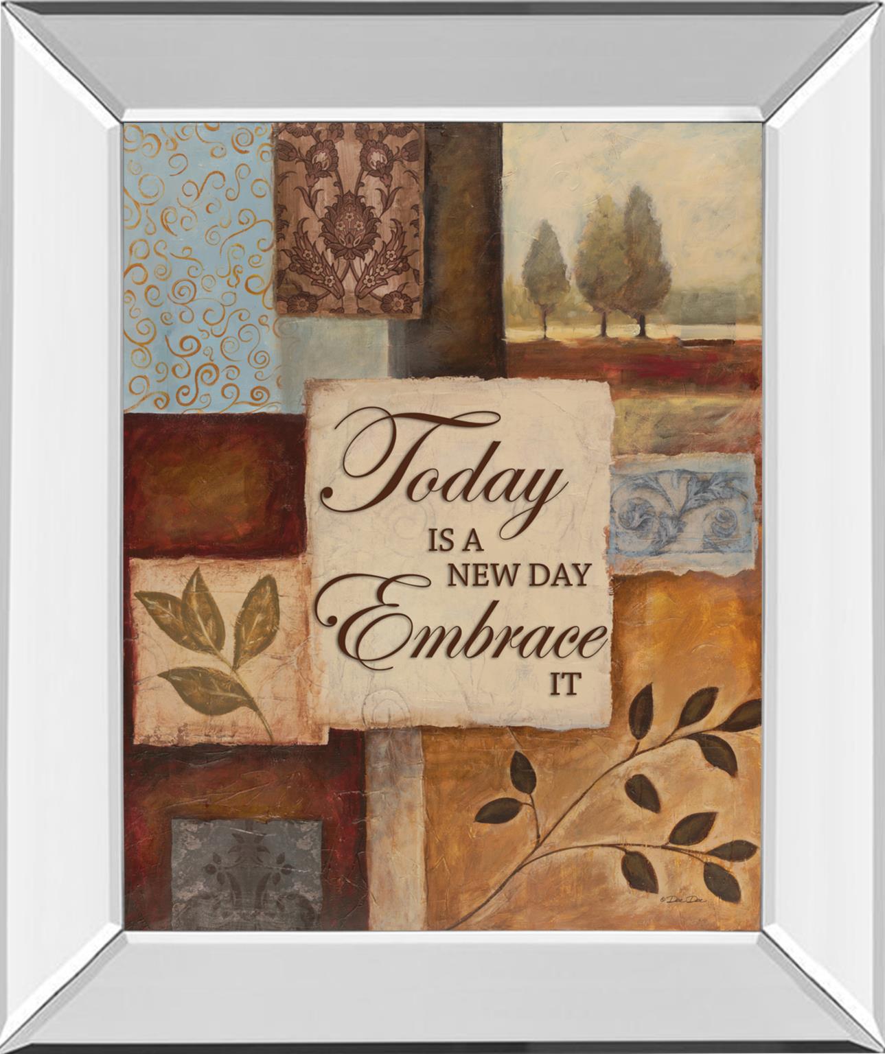 Mirrored Frame New Day By Dee Dee ***Monl*** 22X26 Mirror Frame Print