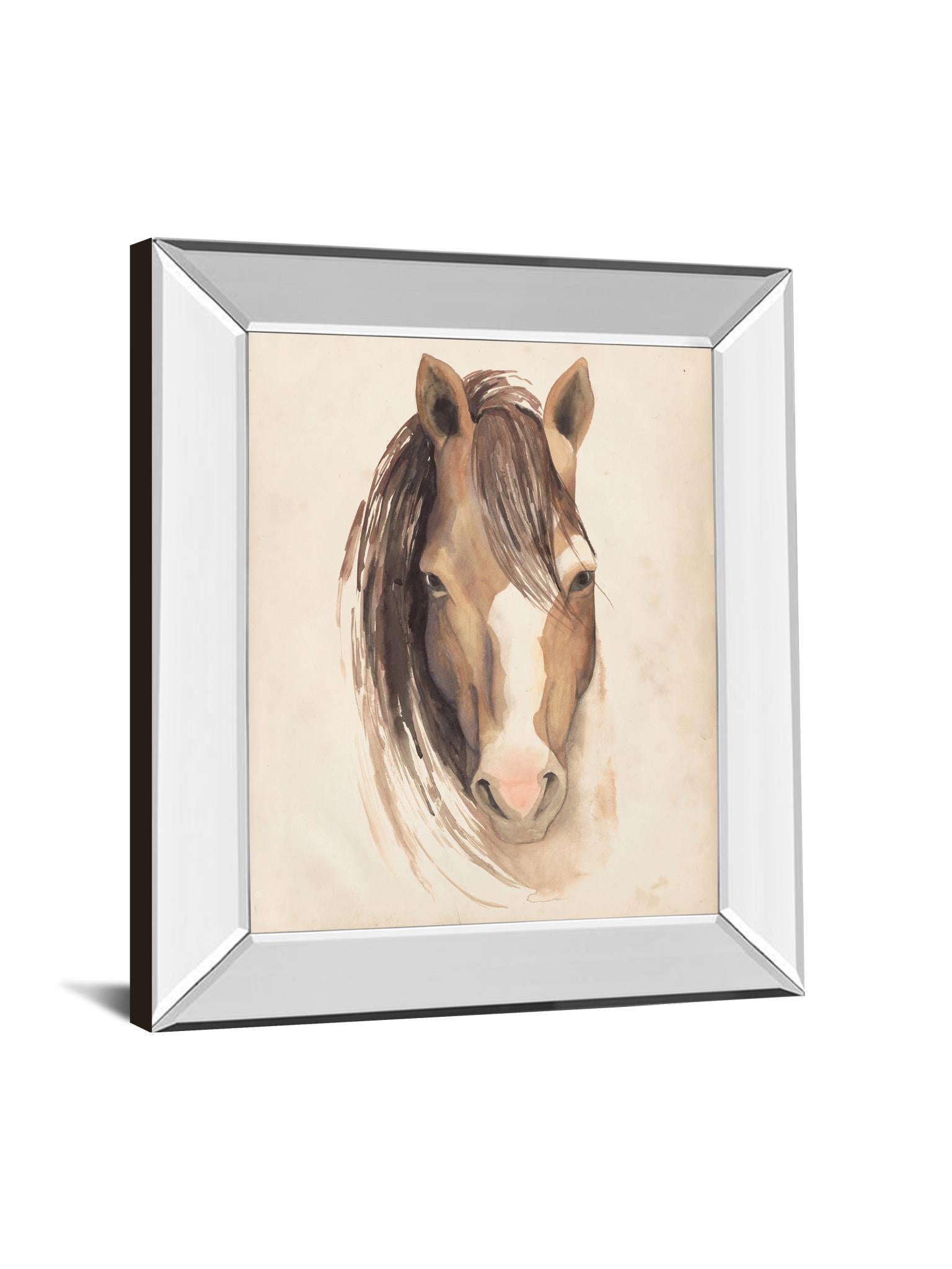 Mirrored Frame Watercolor Animal Study By Grace Popp 22X26 Mirror Frame Print