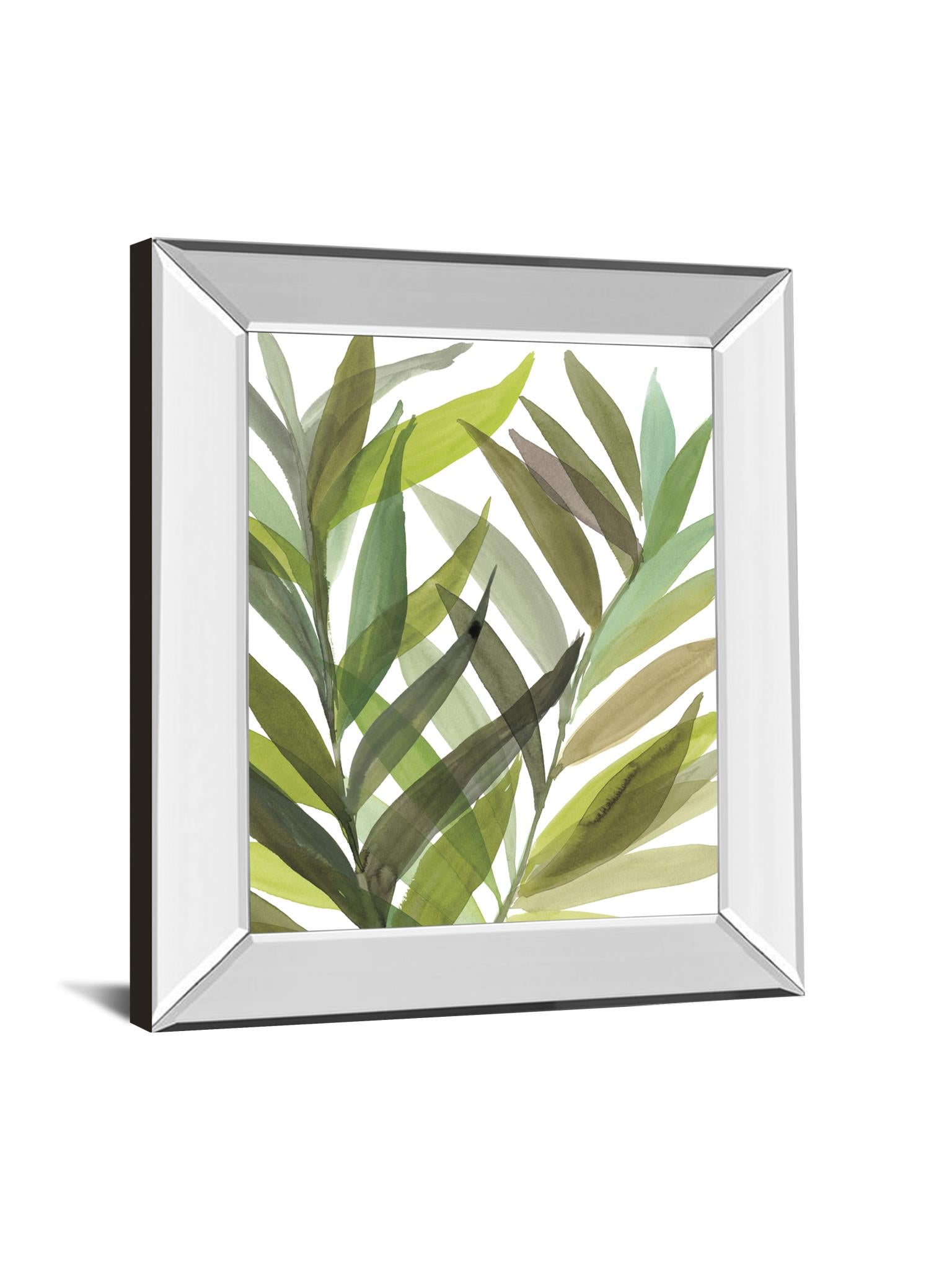 Mirrored Frame Tropical Greens I By Rebecca Meyers 22X26 Mirror Frame Print