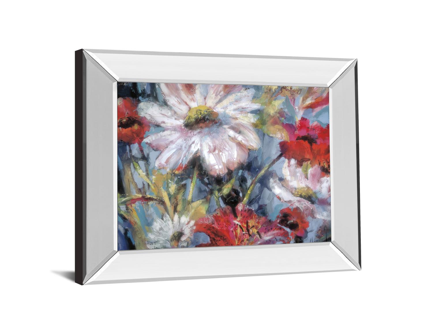 Mirrored Frame Tangled Garden I By Brent Heighton 22X26 Mirror Frame Print