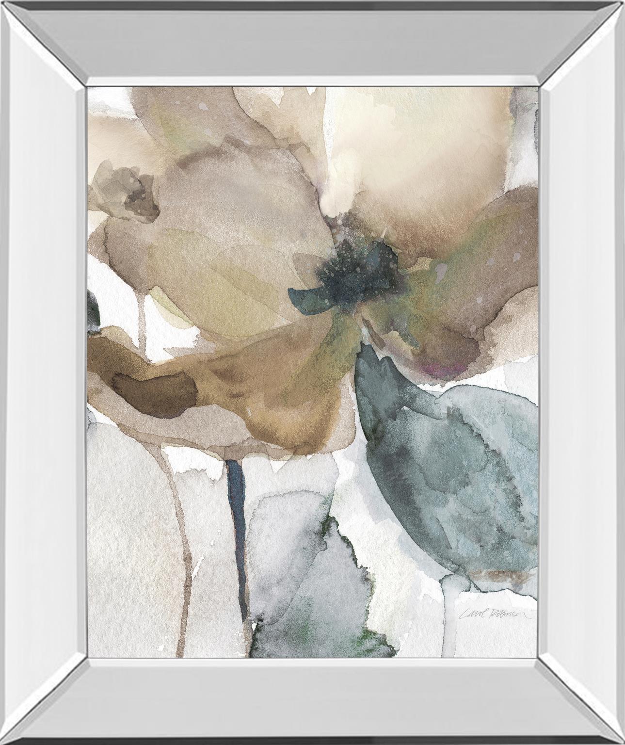 Mirrored Frame Watercolor Poppy I By Carol Robinson 22X26 Mirror Frame Print