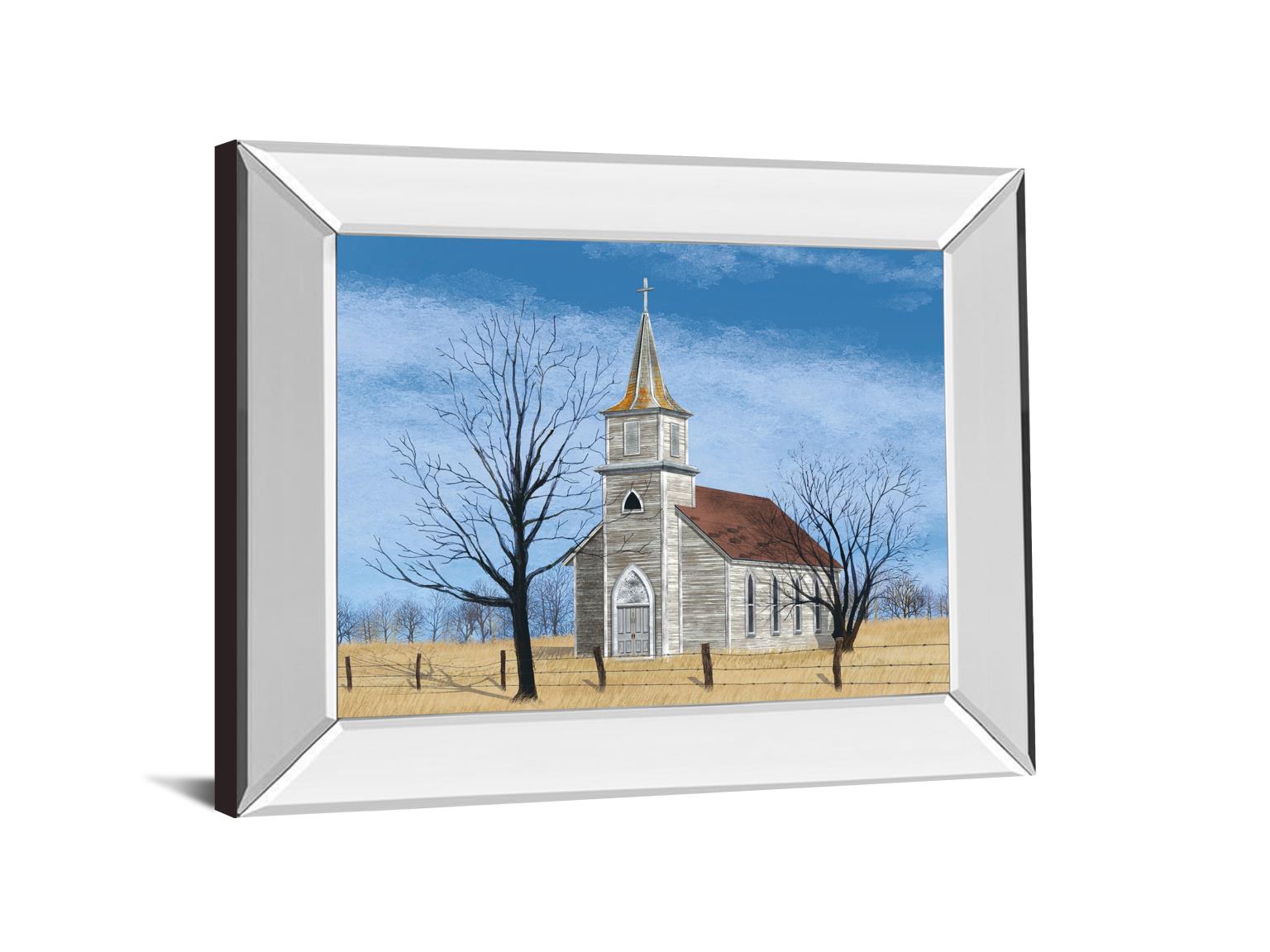 Mirrored Frame Little House On The Prairie By Billy Jacobs 22X26 Mirror Frame Print