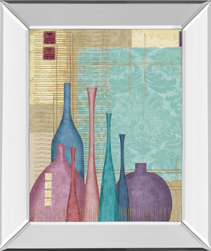 Mirrored Frame Raku I By Linda Wood 22X26 Mirror Frame Print