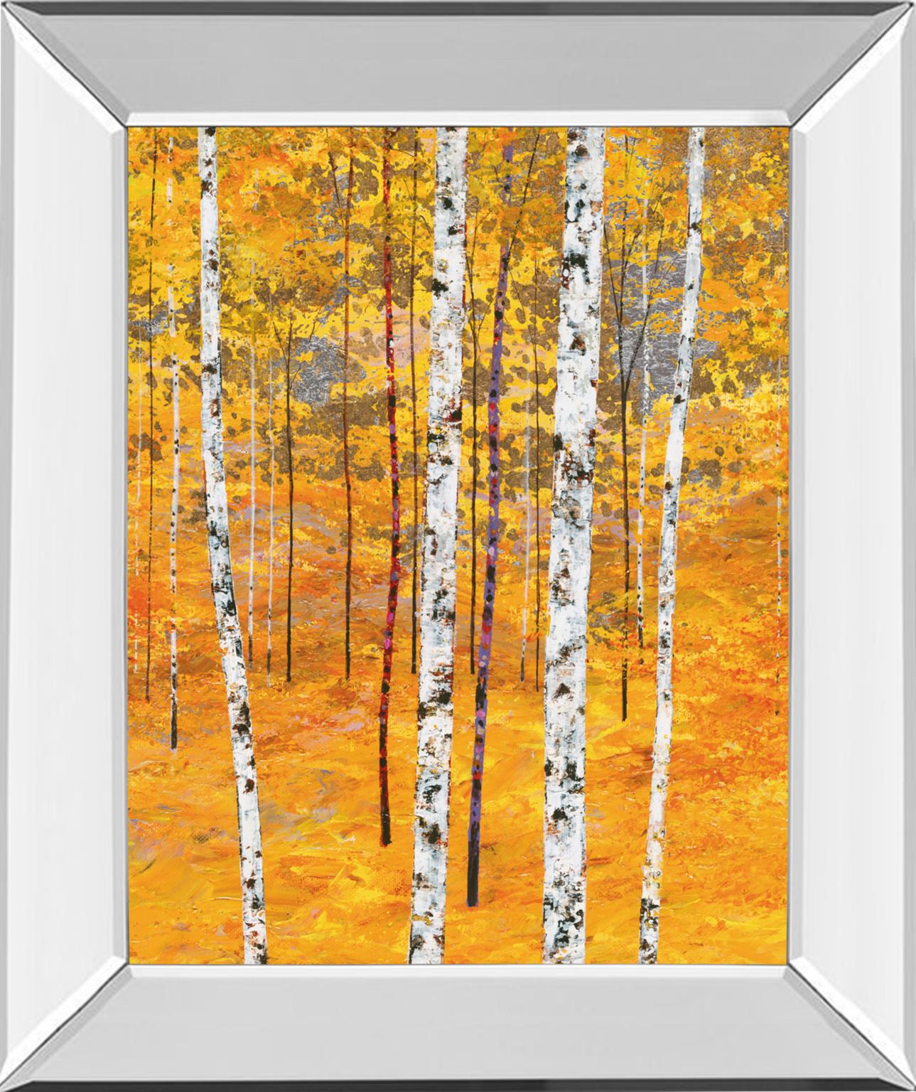 Mirrored Frame Iridescent Trees Iv By Alex Jawdokimov 22X26 Mirror Frame Print