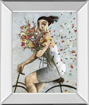 Mirrored Frame Petals By Lourenco 22X26 Mirror Frame Print