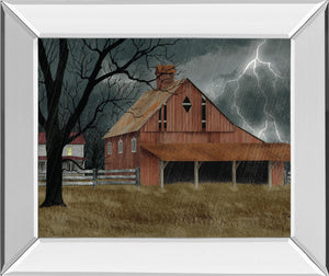 Mirrored Frame Dark And Stormy Nigh By Billy Jacobs 22X26 Mirror Frame Print
