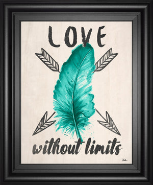 Teal Fearless Limits Ii By Patricia Pinto 22X26 Framed Print