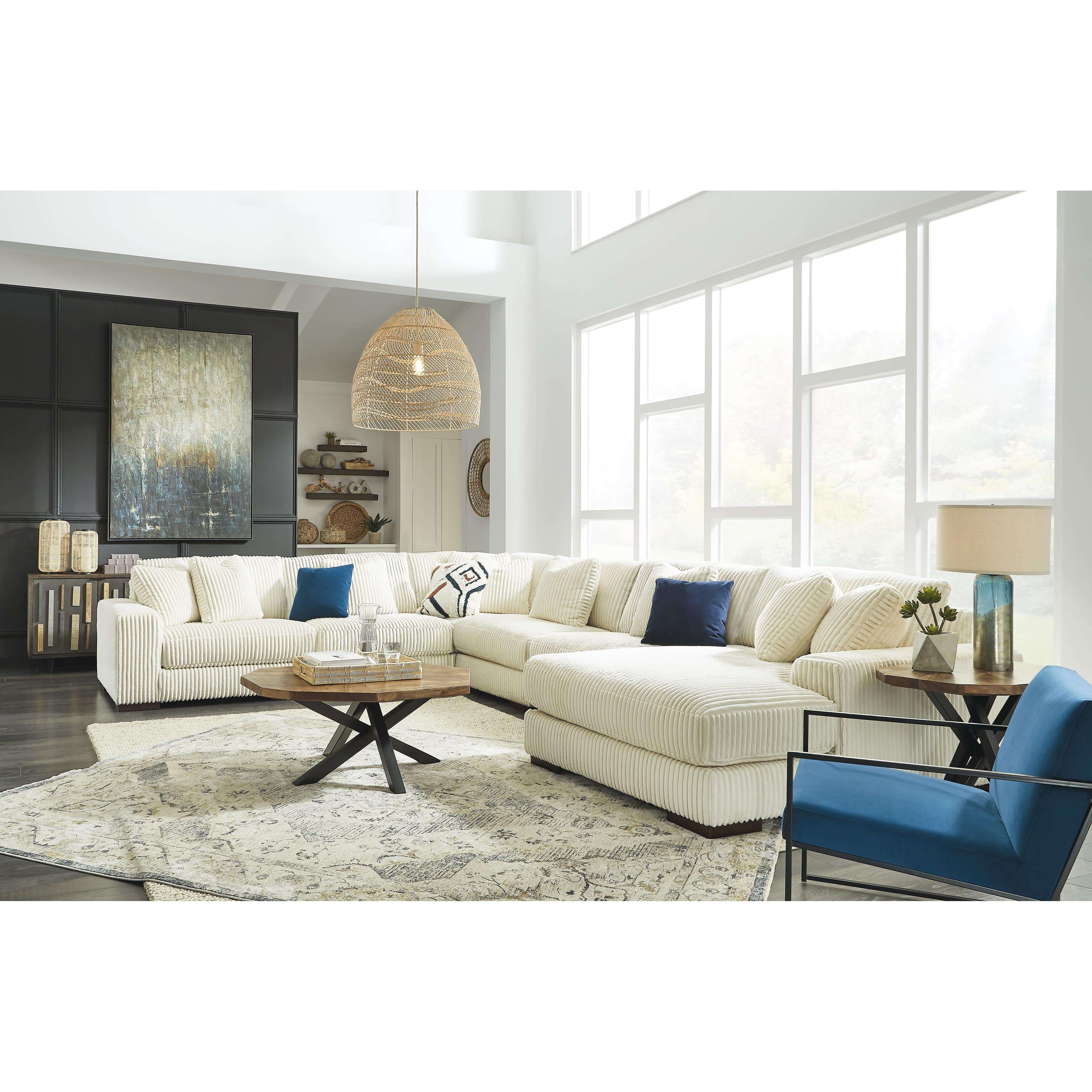 Swipe Furniture Exclusive Design Lindyn Fabric 6 pc Sectional 2110464/2110446/2110477/2110446/2110446/2110417