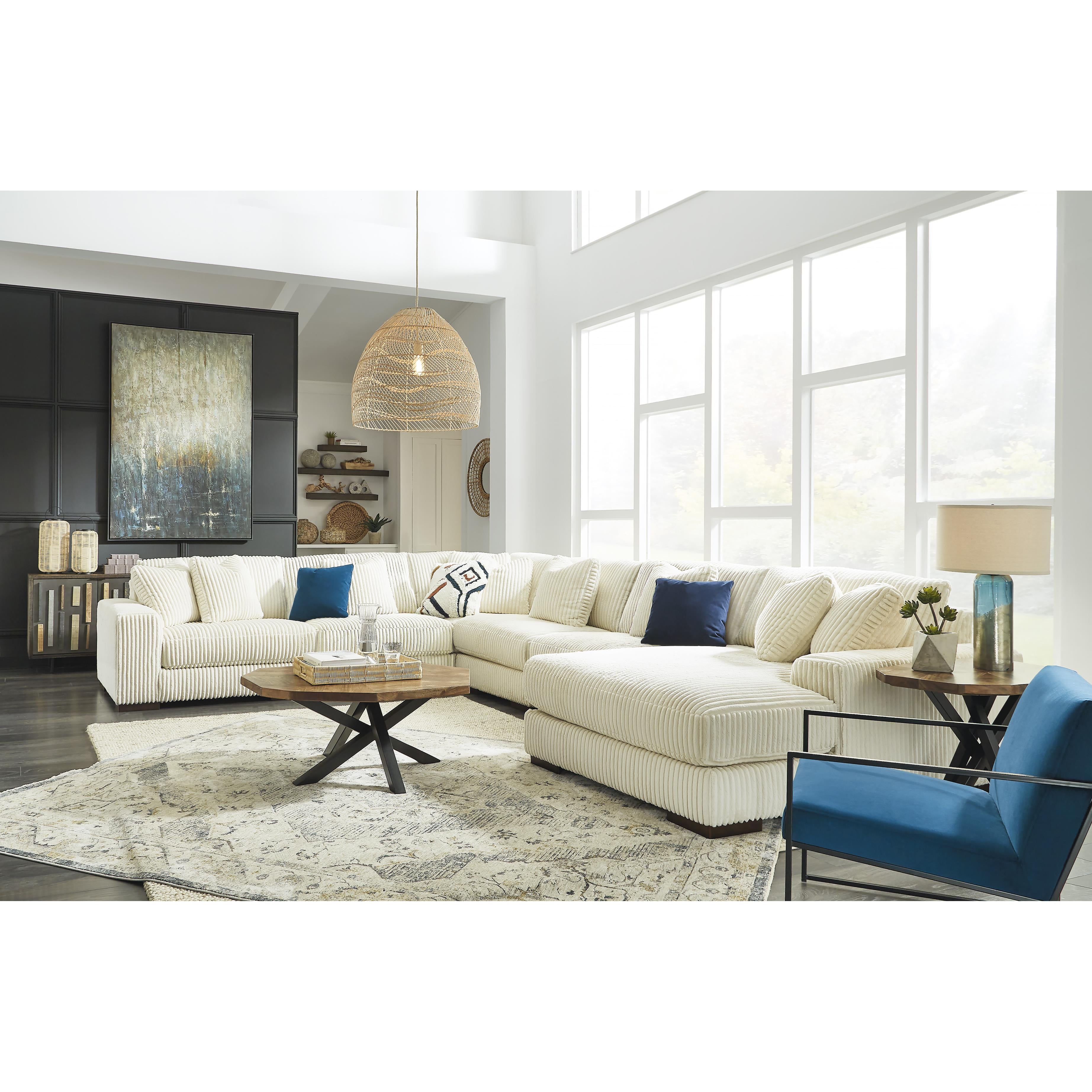 Swipe Furniture Exclusive Design Lindyn Fabric 6 pc Sectional 2110464/2110446/2110477/2110446/2110446/2110417