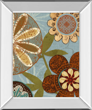 Mirrored Frame Persian Garden Ii By Katrina Craven 22X26 Mirror Frame Print