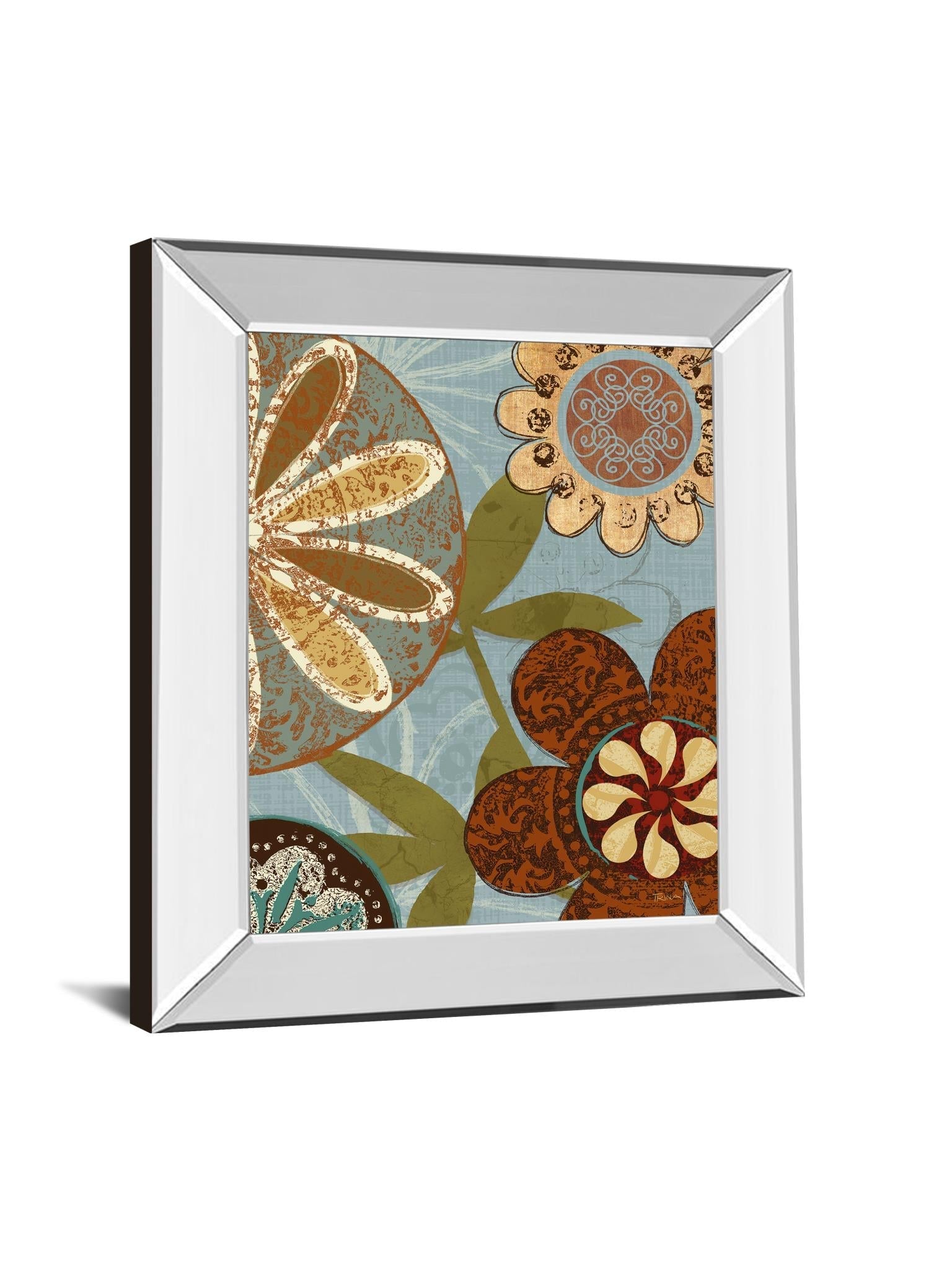 Mirrored Frame Persian Garden Ii By Katrina Craven 22X26 Mirror Frame Print