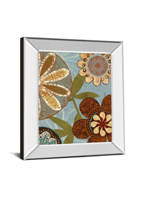Mirrored Frame Persian Garden Ii By Katrina Craven 22X26 Mirror Frame Print