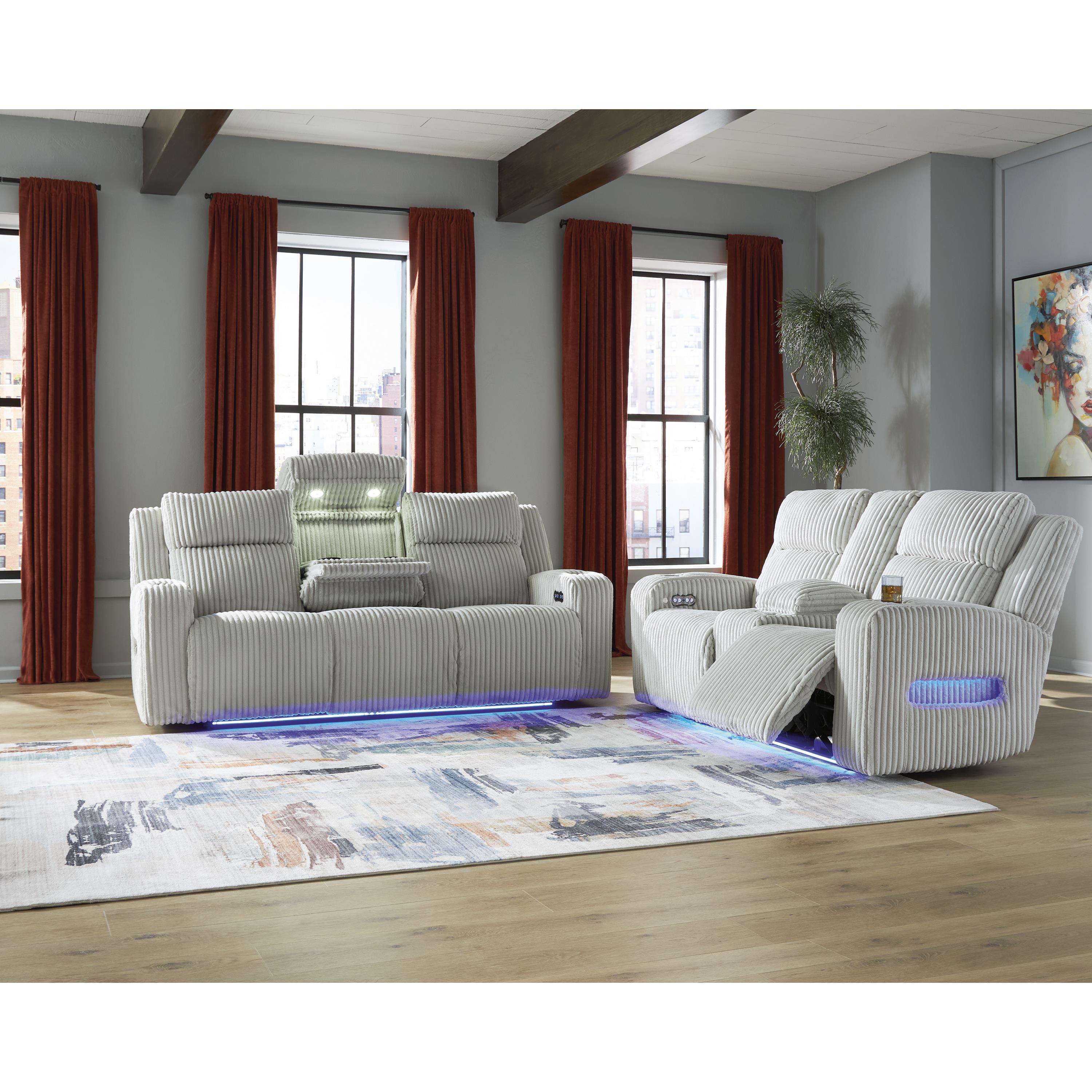 Swipe Furniture Exclusive Design Forest Lake Power Reclining Loveseat with Console PC6420318