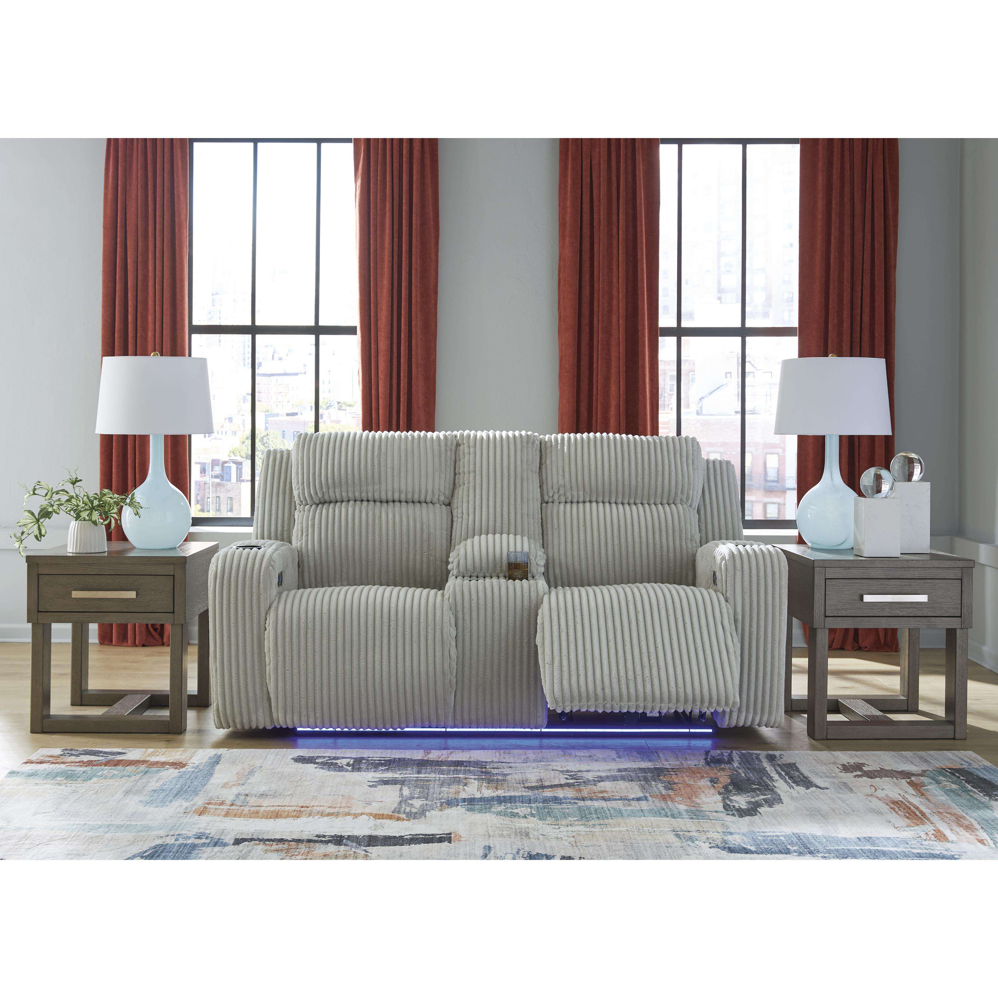 Swipe Furniture Exclusive Design Forest Lake Power Reclining Loveseat with Console PC6420318