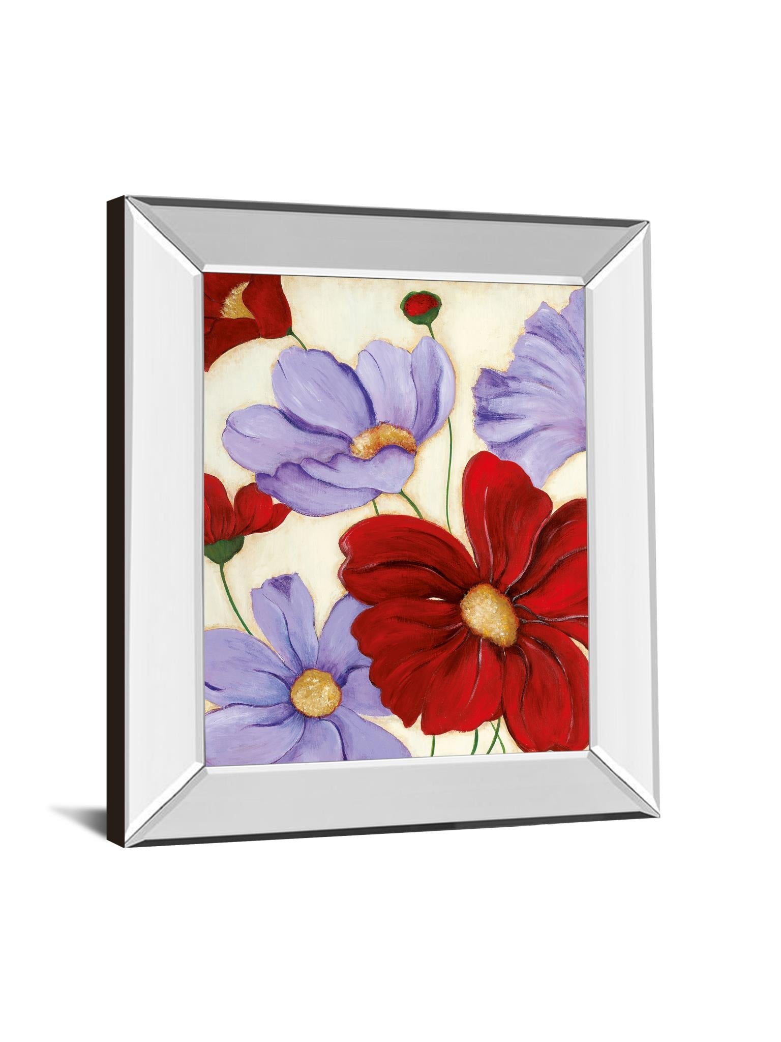 Mirrored Frame Lavender And Red Ii By Tava Studios 22X26 Mirror Frame Print