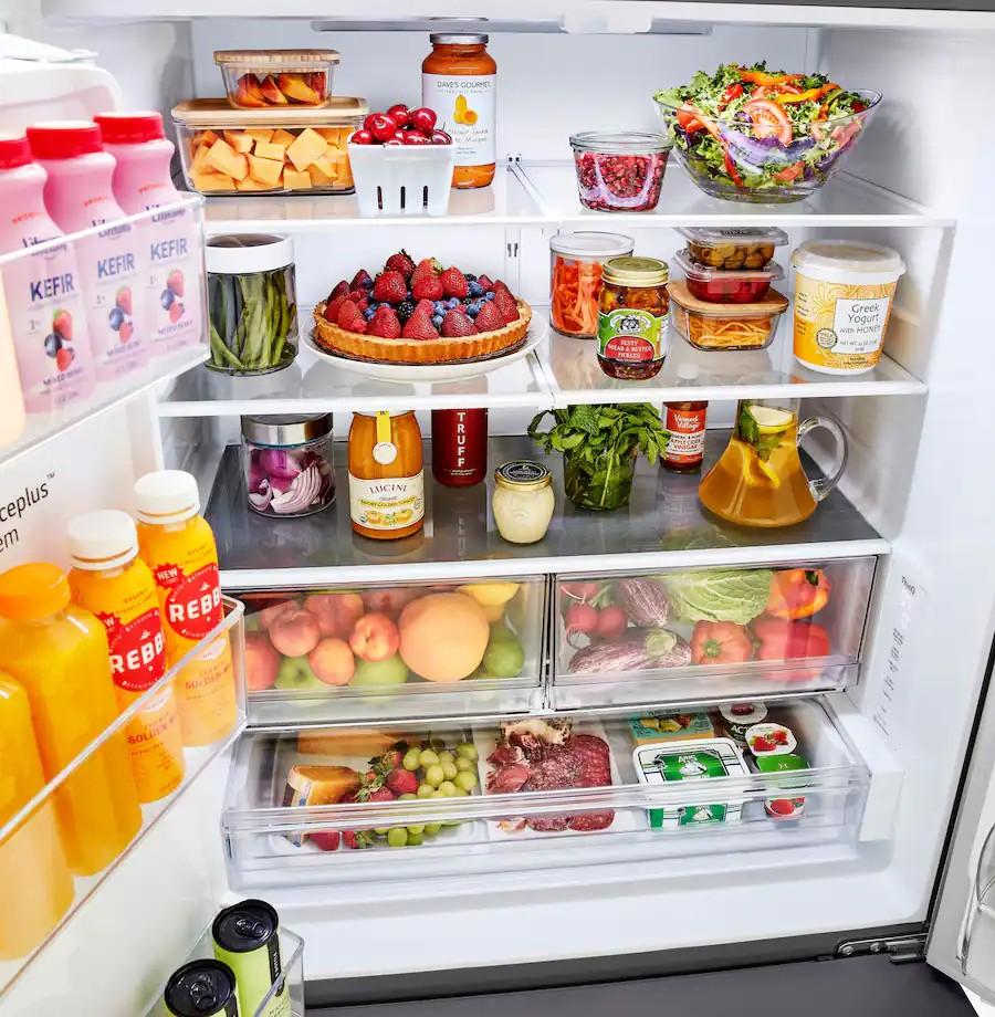 LG - 36-in Counter-Depth MAX 25.5 Cu. Ft. French Door Smart Refrigerator with Ice Plus - PrintProof Stainless Steel Look