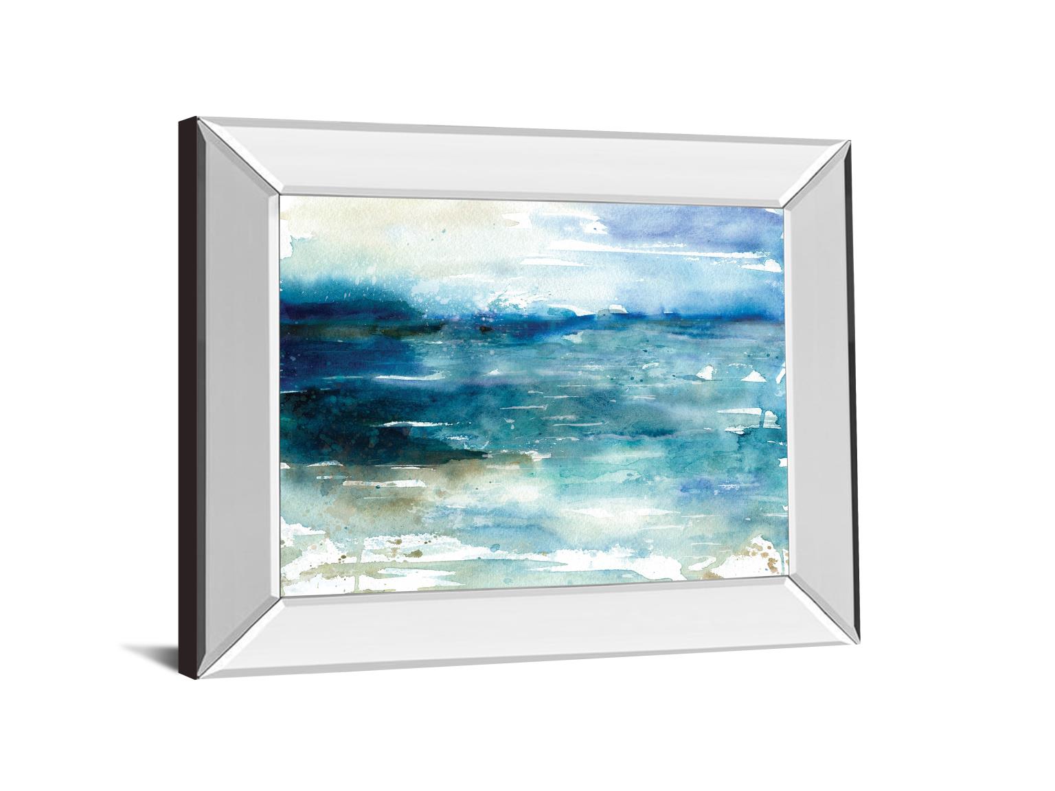 Mirrored Frame Ocean Break I By Carol Robinson 22X26 Mirror Frame Print