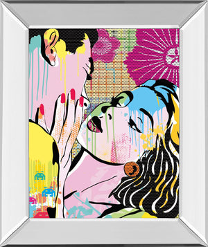 Mirrored Frame Midnight Kiss By Tom Frazier 22X26 Mirror Frame Print