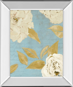 Mirrored Frame Scripted Poetic Peonies I By Lanie Loreth 22X26 Mirror Frame Print