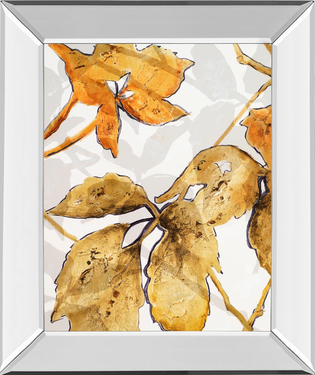 Mirrored Frame Gold Shadows Ii By Patricia Pinto 22X26 Mirror Frame Print