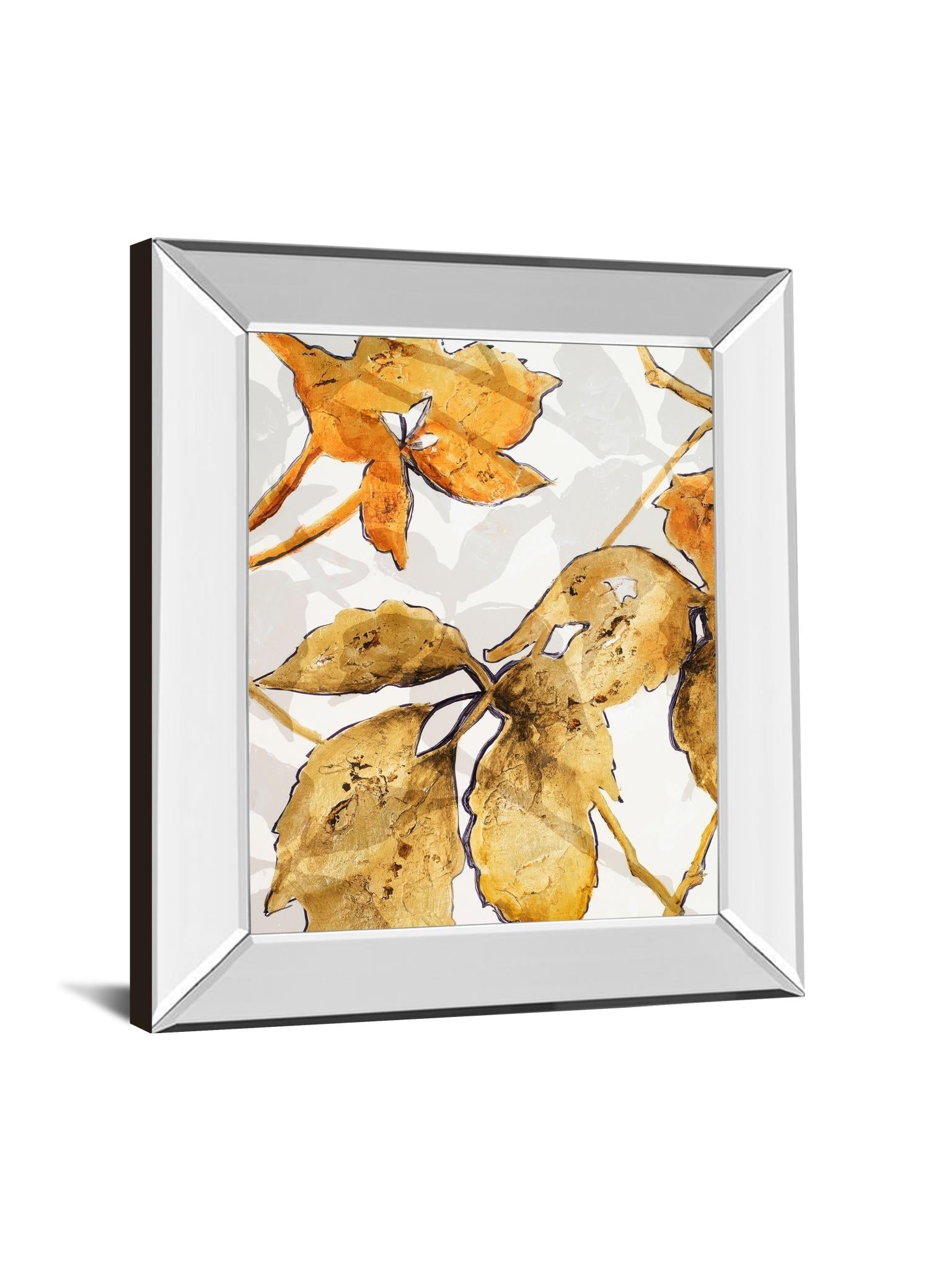 Mirrored Frame Gold Shadows Ii By Patricia Pinto 22X26 Mirror Frame Print