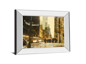 Mirrored Frame New York Streets By Acosta 22X26 Mirror Frame Print
