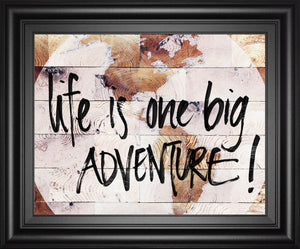 World On Wood By Sd Studios 22X26 Framed Print