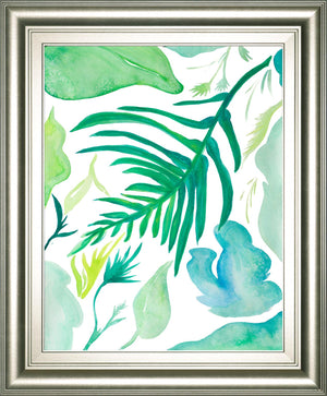 Green Water Leaves I By Kat Papa 22X26 Framed Print