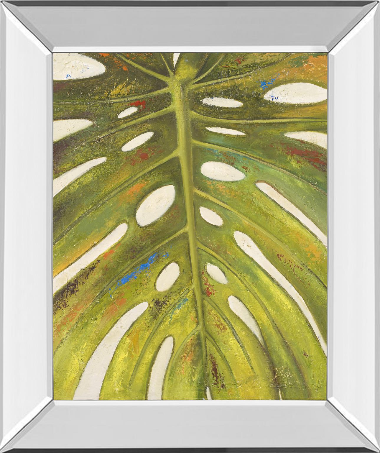 Mirrored Frame Tropical Leaf Ii By Patricia Pinto 22X26 Mirror Frame Print