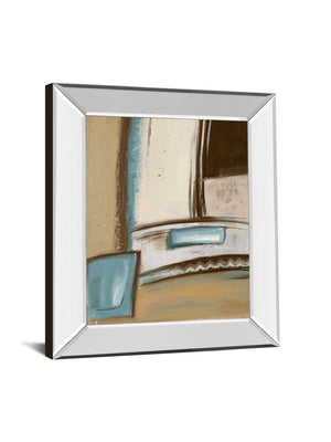Mirrored Frame Time Flies On Blue I By Patricia Pinto 22X26 Mirror Frame Print
