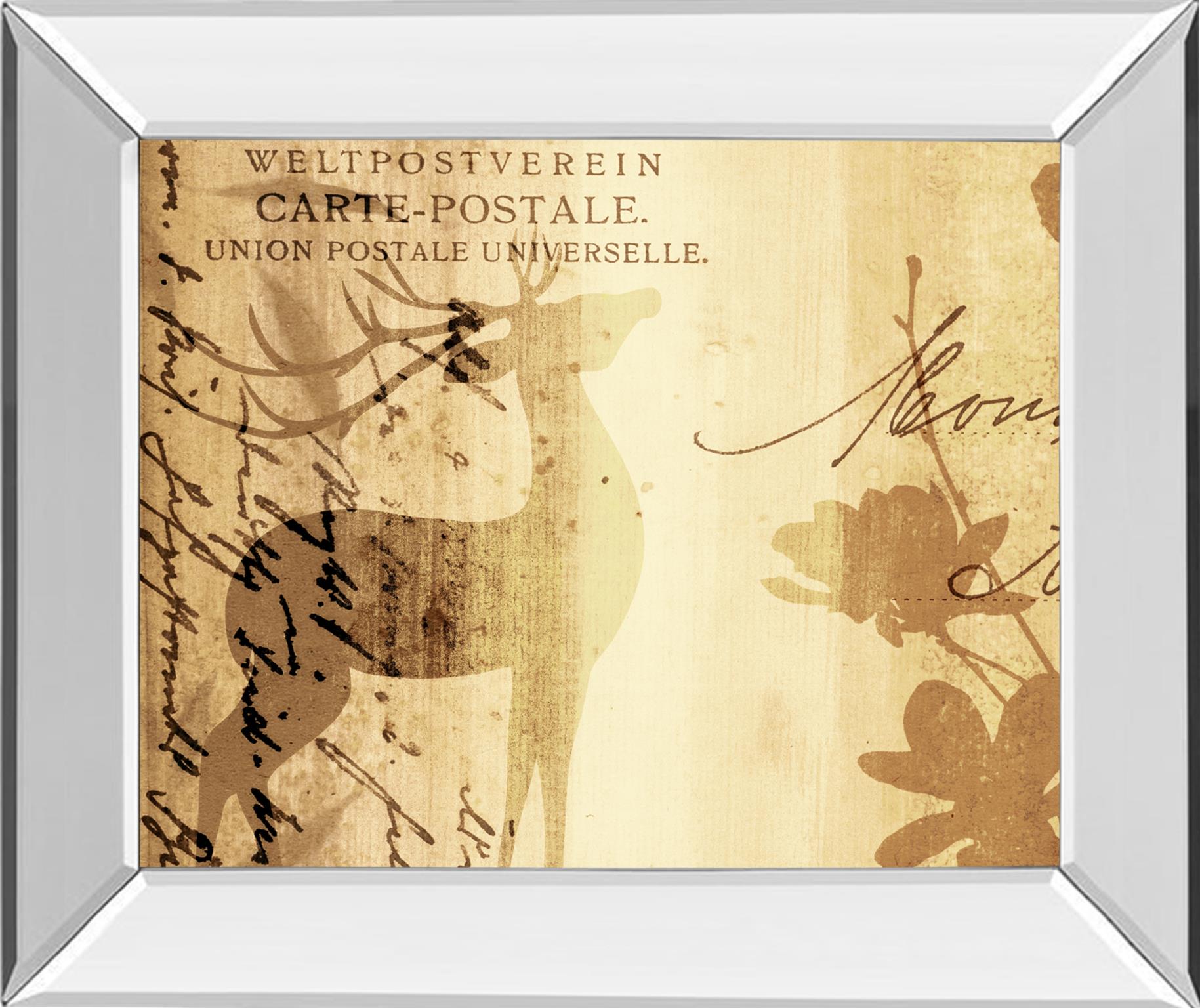 Mirrored Frame Letter I By Leal, F. 22X26 Mirror Frame Print