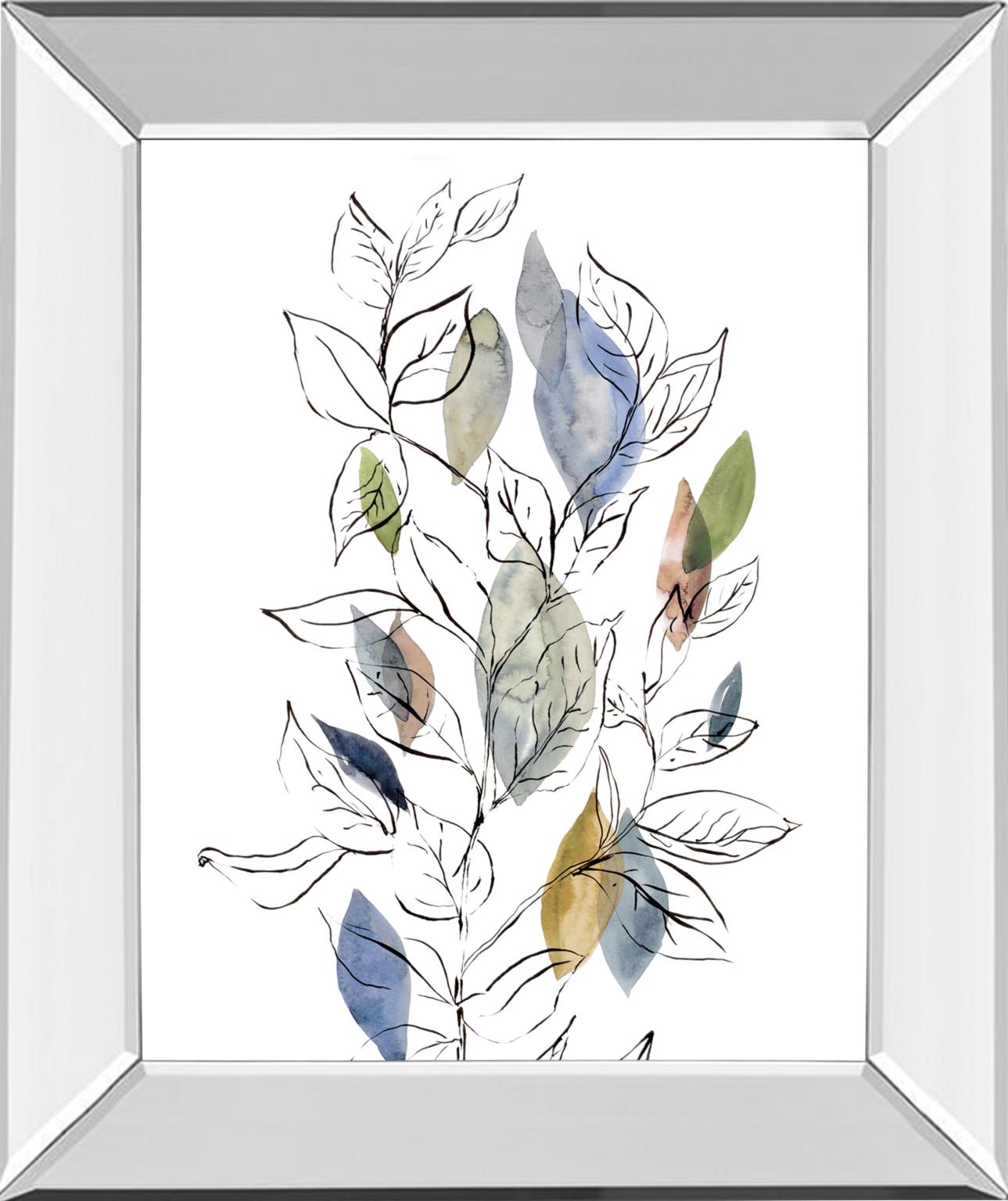 Mirrored Frame Spring Leaves Ii By Meyers, R. 22X26 Mirror Frame Print