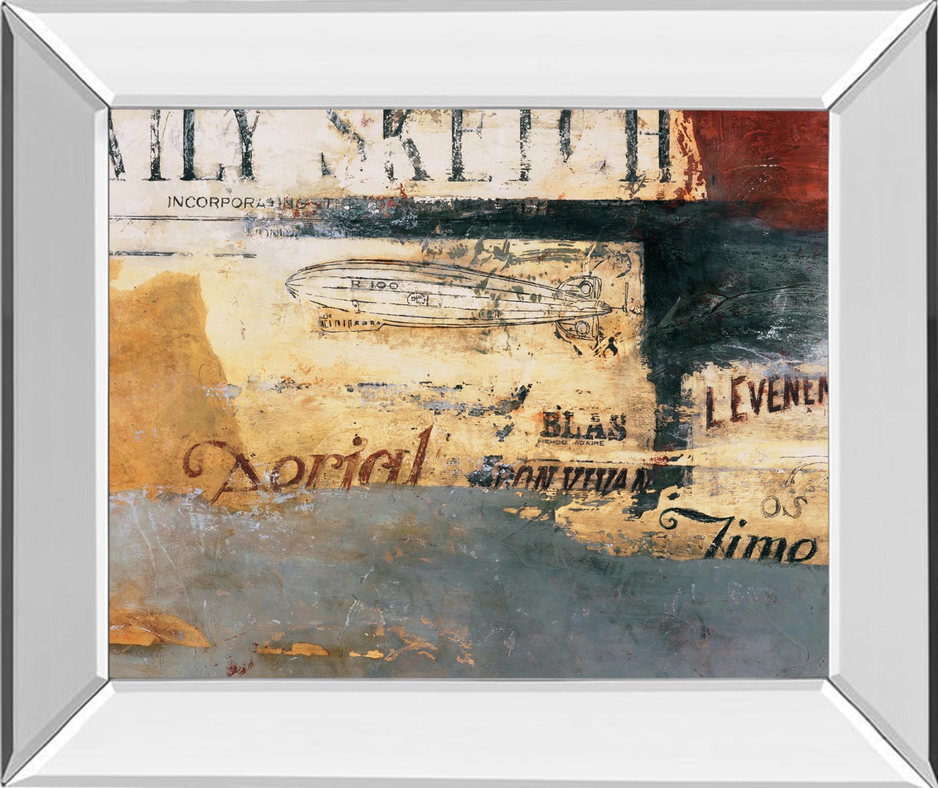 Mirrored Frame Zeppelin By Aliaga, C. 22X26 Mirror Frame Print