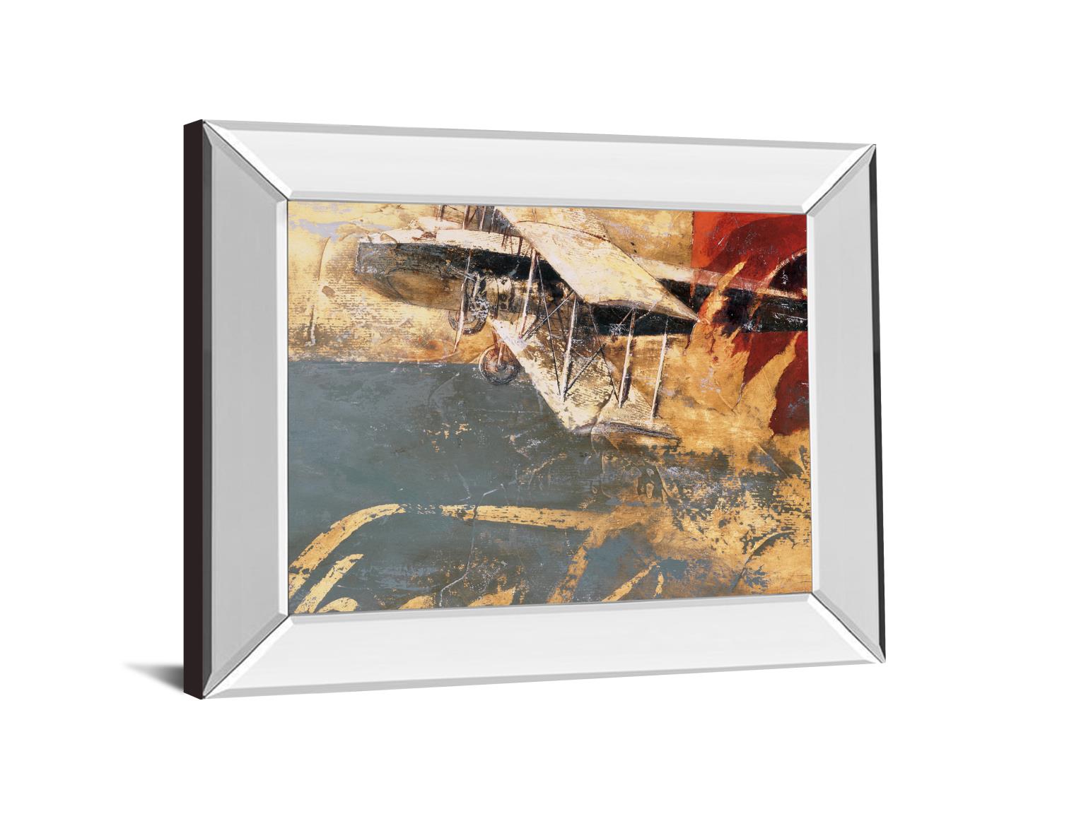 Mirrored Frame Wheels And Wings By Aliaga, C. 22X26 Mirror Frame Print