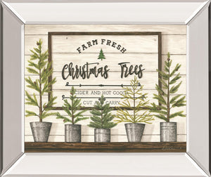 Farm Fresh Christmas Trees By Diane Weaver 22X26 Mirror Frame Print