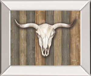 Cow Skull Ii By Marla Rae 22X26 Mirror Frame Print