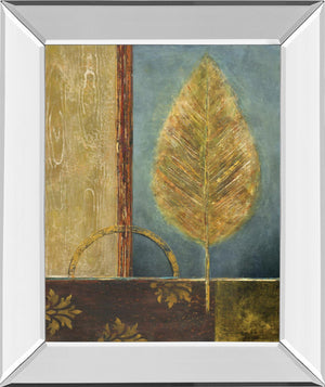 Azure Leaf By Viola Lee 22X26 Mirror Frame Print