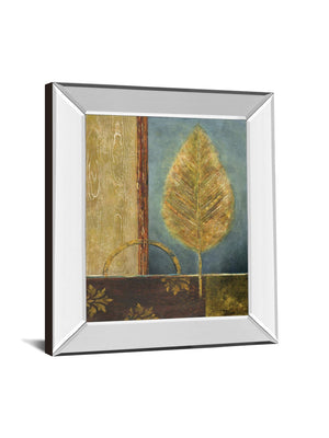 Azure Leaf By Viola Lee 22X26 Mirror Frame Print