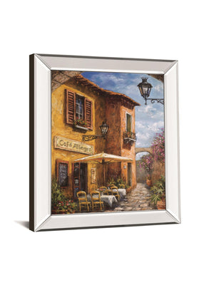 Courtyard CafÃå By Surridge, M 22X26 Mirror Frame Print