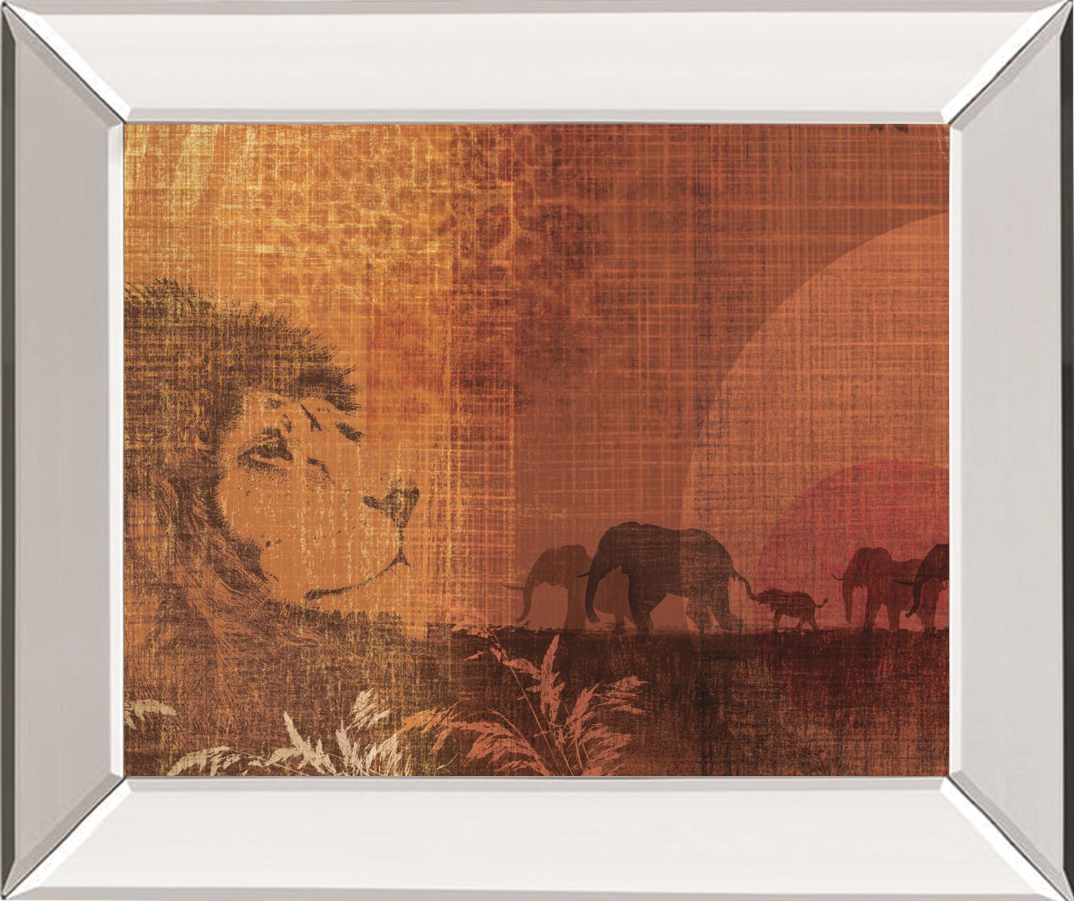 Safari Sunset Ii By Venter, T. 22X26 Mirror Frame Print