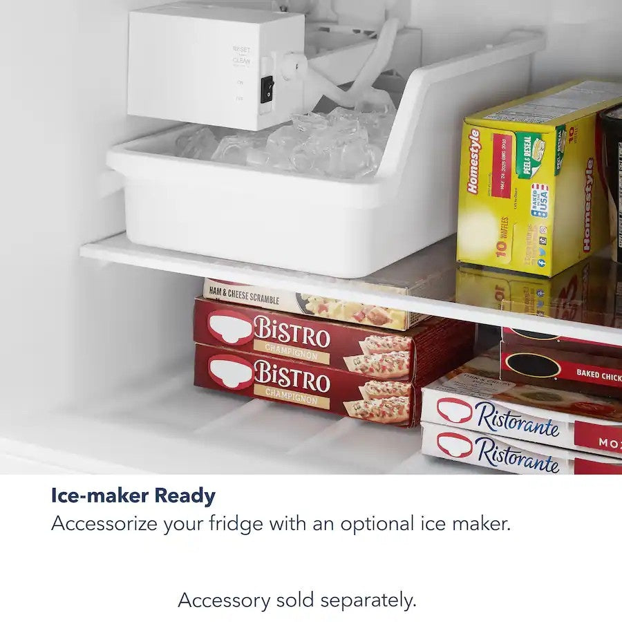 Insignia™ - 28 in. Wide 14.2 Cu. Ft. Top-Freezer Refrigerator with ENERGY STAR Certification - Stainless Steel
