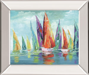 Fine Day Sailing I By Nan 22X26 Mirror Frame Print
