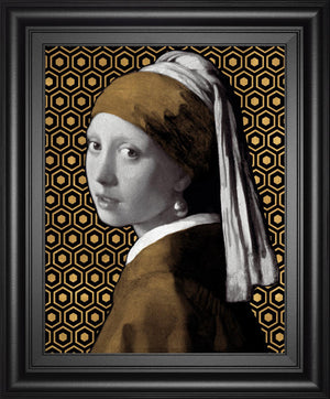 Gilded Earring(After Jan Vermeer) By Eccentric Accents 22X26 Framed Print