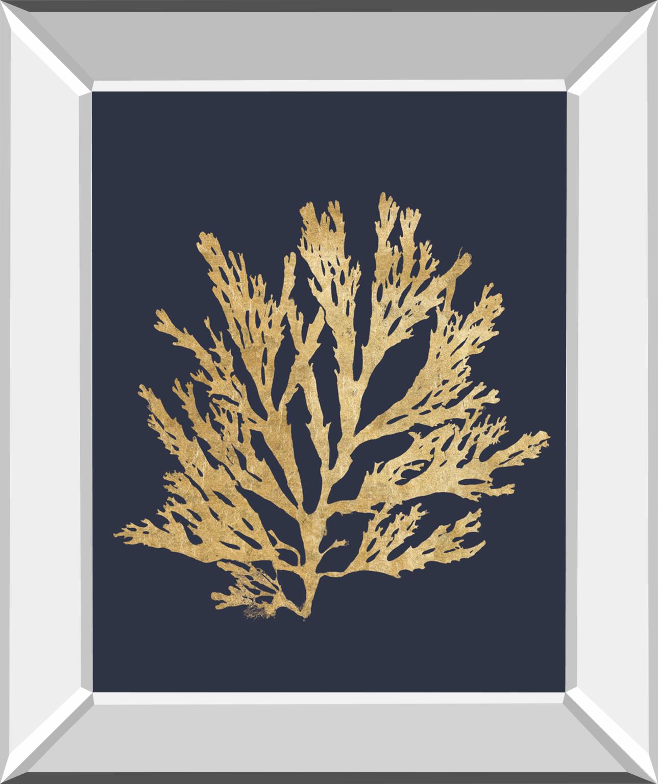 Pacific Sea Mosses I Indigo By Wild Apple Portfolio 22X26 Mirror Frame Print