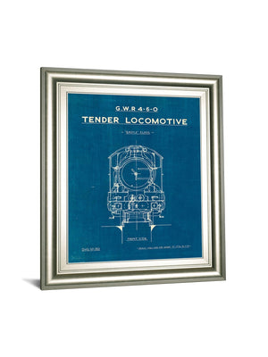 Locomotive Blueprint Ii By Wild Apple Portfolio 22X26 Framed Print