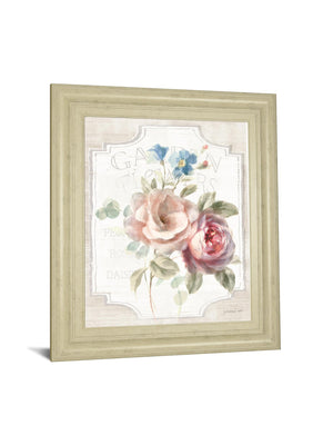 Cottage Garden Iv On Wood By Danhui Nai 22X26 Framed Print