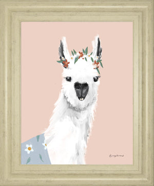 Delightful Alpacas I By Becky Thorns 22X26 Framed Print