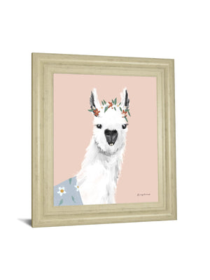 Delightful Alpacas I By Becky Thorns 22X26 Framed Print
