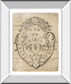 Letter Crest Iia Vintage V2 By Wild Apple Portfolio 22X26 Mirror Frame Print