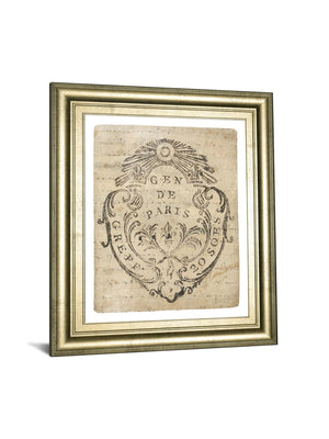 Letter Crest Iia Vintage V2 By Wild Apple Portfolio 22X26 Framed Print